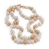 Bubbles 81 golden pearl necklace