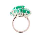 Burst viii colombian emerald ring
