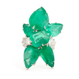 Burst viii colombian emerald ring