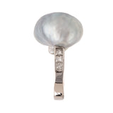 Silver i south sea pearl ring