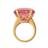 Pink V tourmaline ring