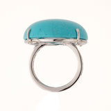 Kingman oval I turquoise ring