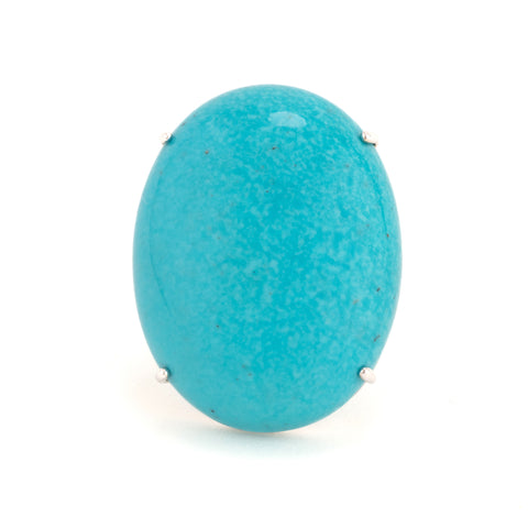 Kingman oval I turquoise ring