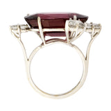 Rubellite V tourmaline ring