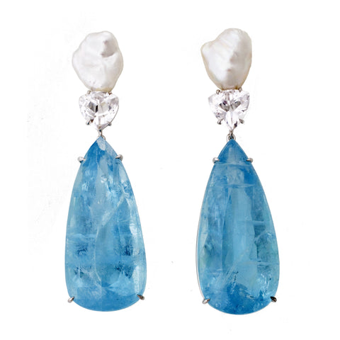 Denim iii aquamarine earrings