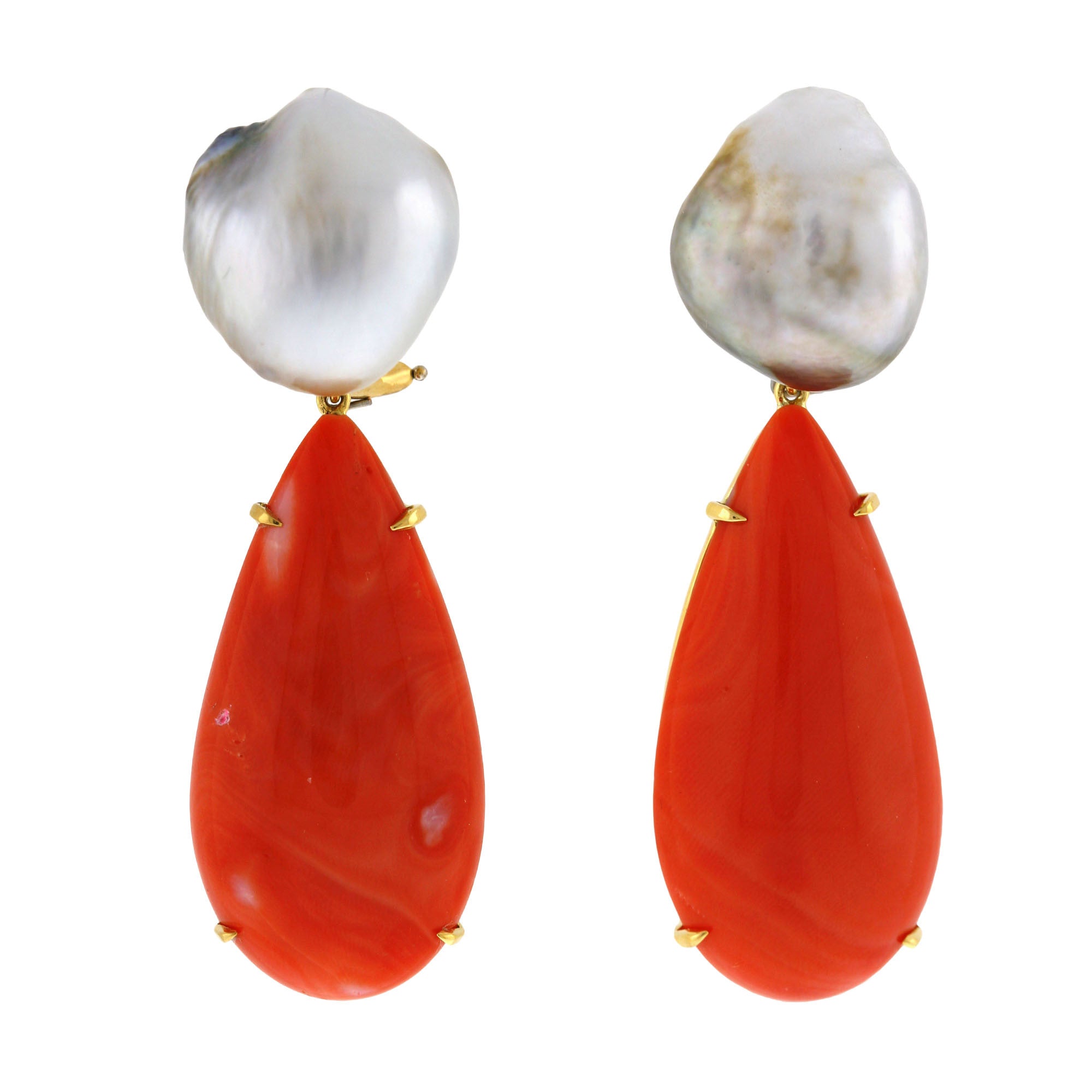 Top 221+ designer coral earrings gold designs super hot