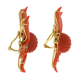 Petal VI coral earrings