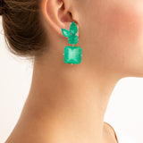 Burst iii emerald earrings