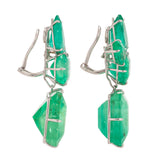 Burst iii emerald earrings