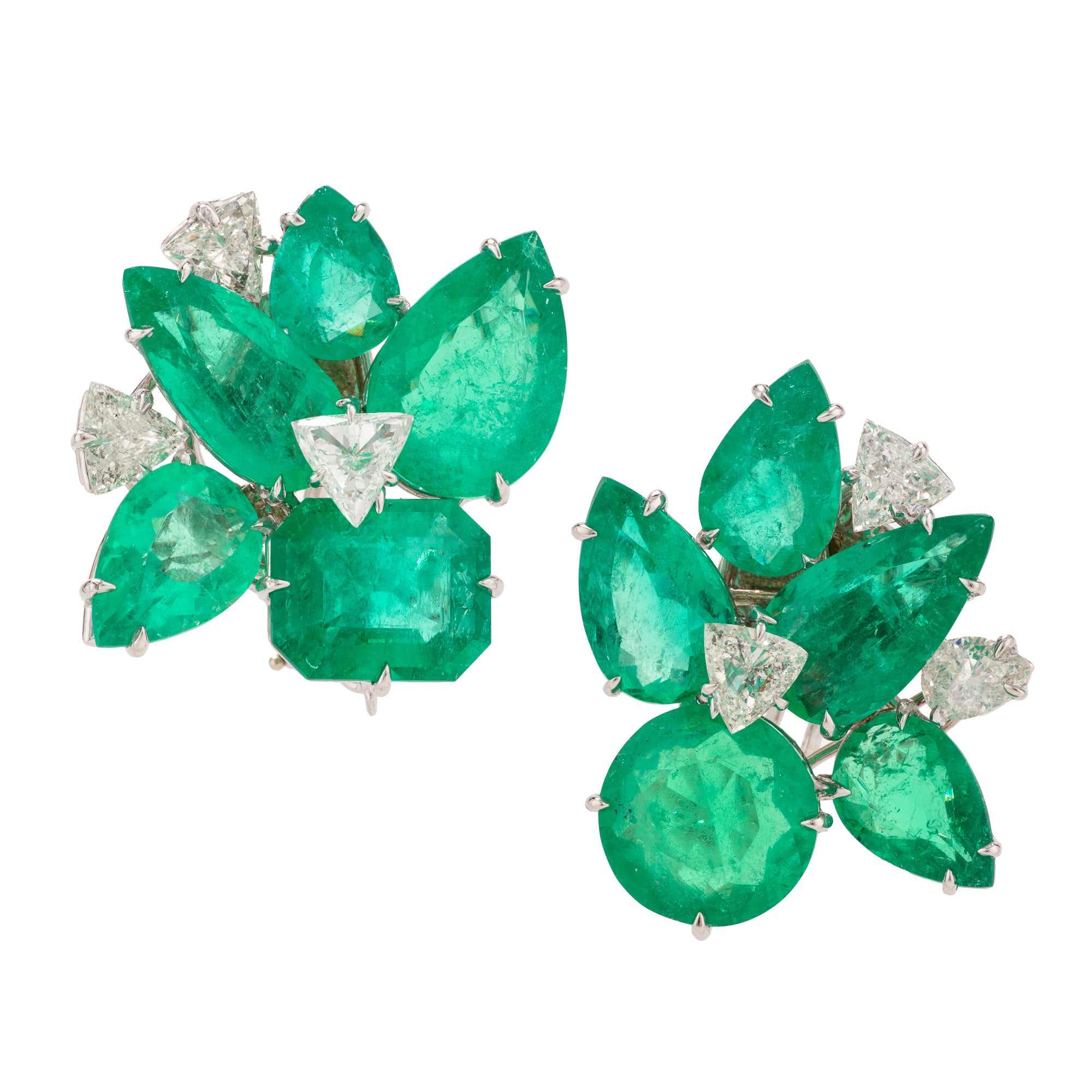 cluster viii emerald earrings
