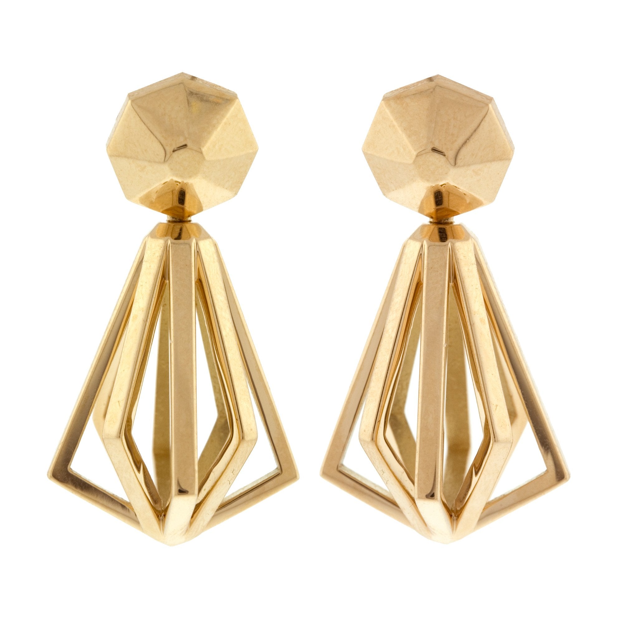 Pinwheel ii gold earrings