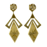 Bow gold earring