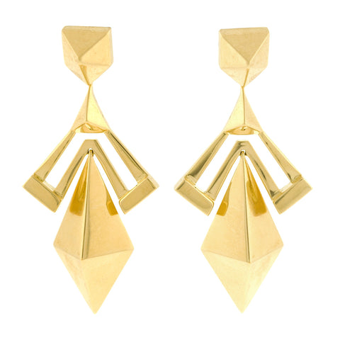 Bow gold earring