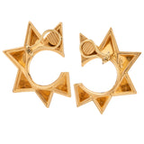 Twisted crown vi gold earrings