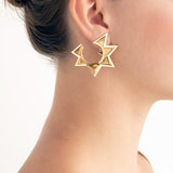 Twisted crown vi gold earrings
