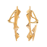 Twisted crown vi gold earrings