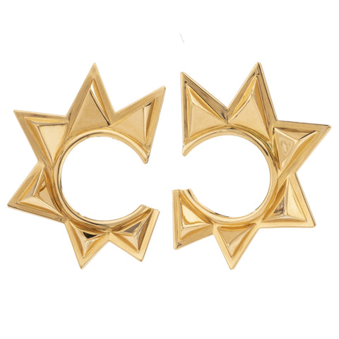 Twisted crown vi gold earrings