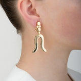 LYRE gold earring