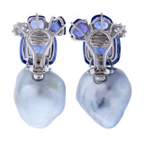 Ceylon V sapphire earrings