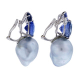 Ceylon V sapphire earrings