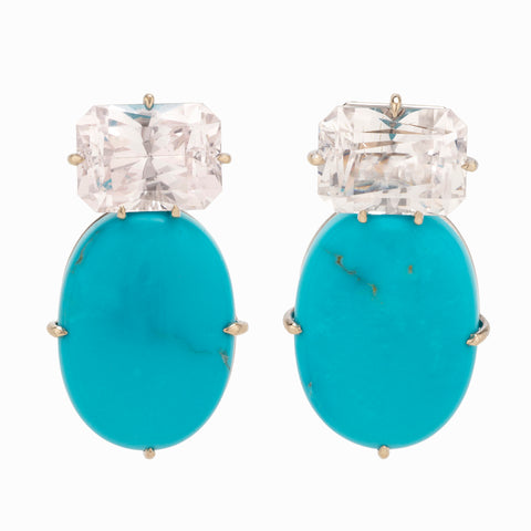 Bubble II turquoise earrings