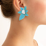 Bloom vii turquoise earrings