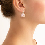Pink I pearl earrings