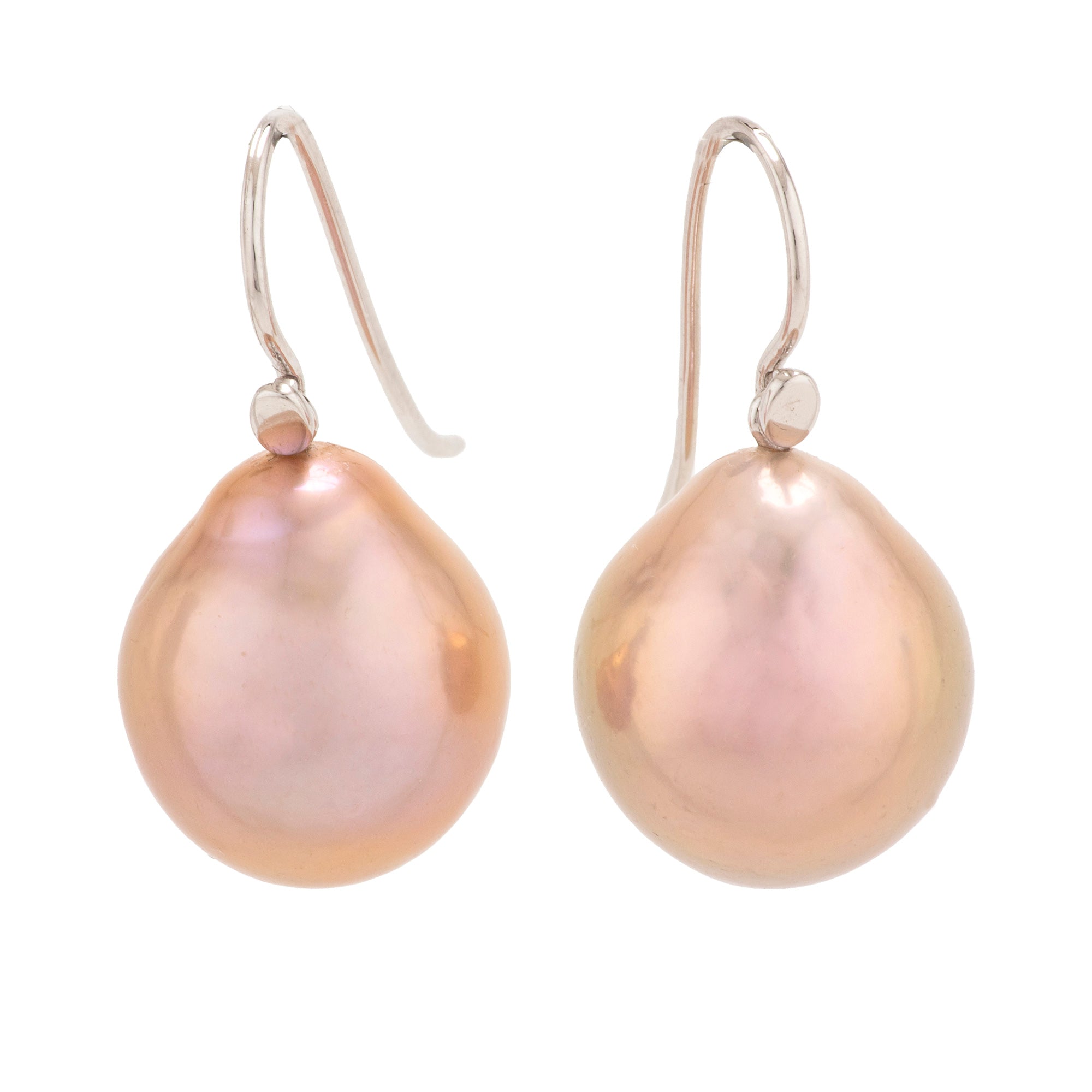 Pink I pearl earrings