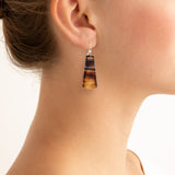 Banded i agate earrings