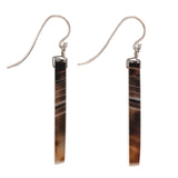 Banded i agate earrings