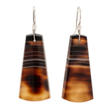 Banded i agate earrings