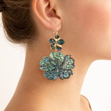 Chrysanthemum ii abalone earrings