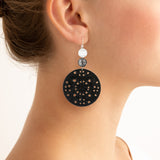 Round iii agate earrings