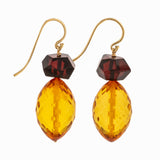 Facet II amber earrings