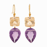 Dew II amethyst earrings