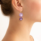 OVAL II amethyst earrings