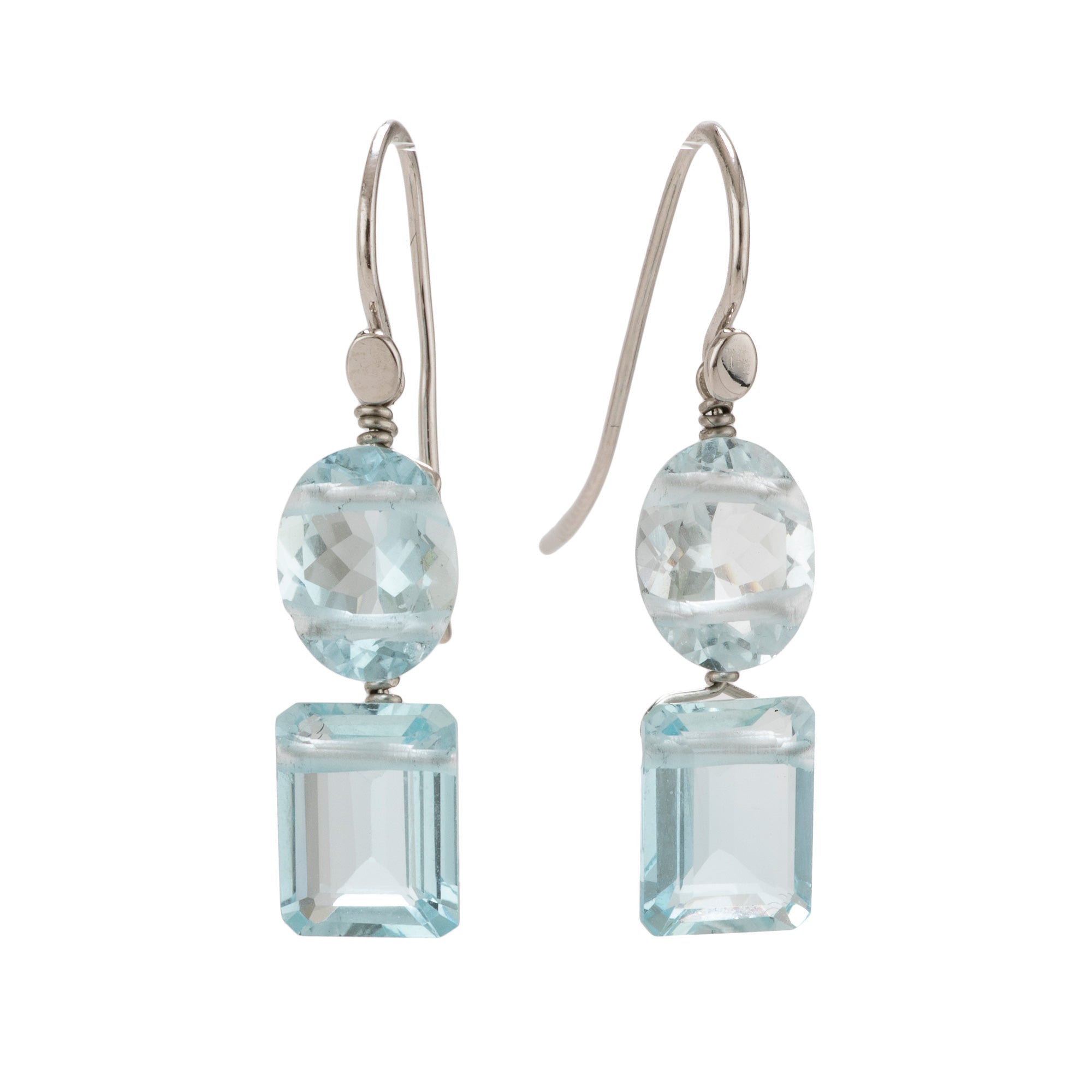Glimmer ii aquamarine earrings