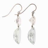 Oval II aquamarine earrings