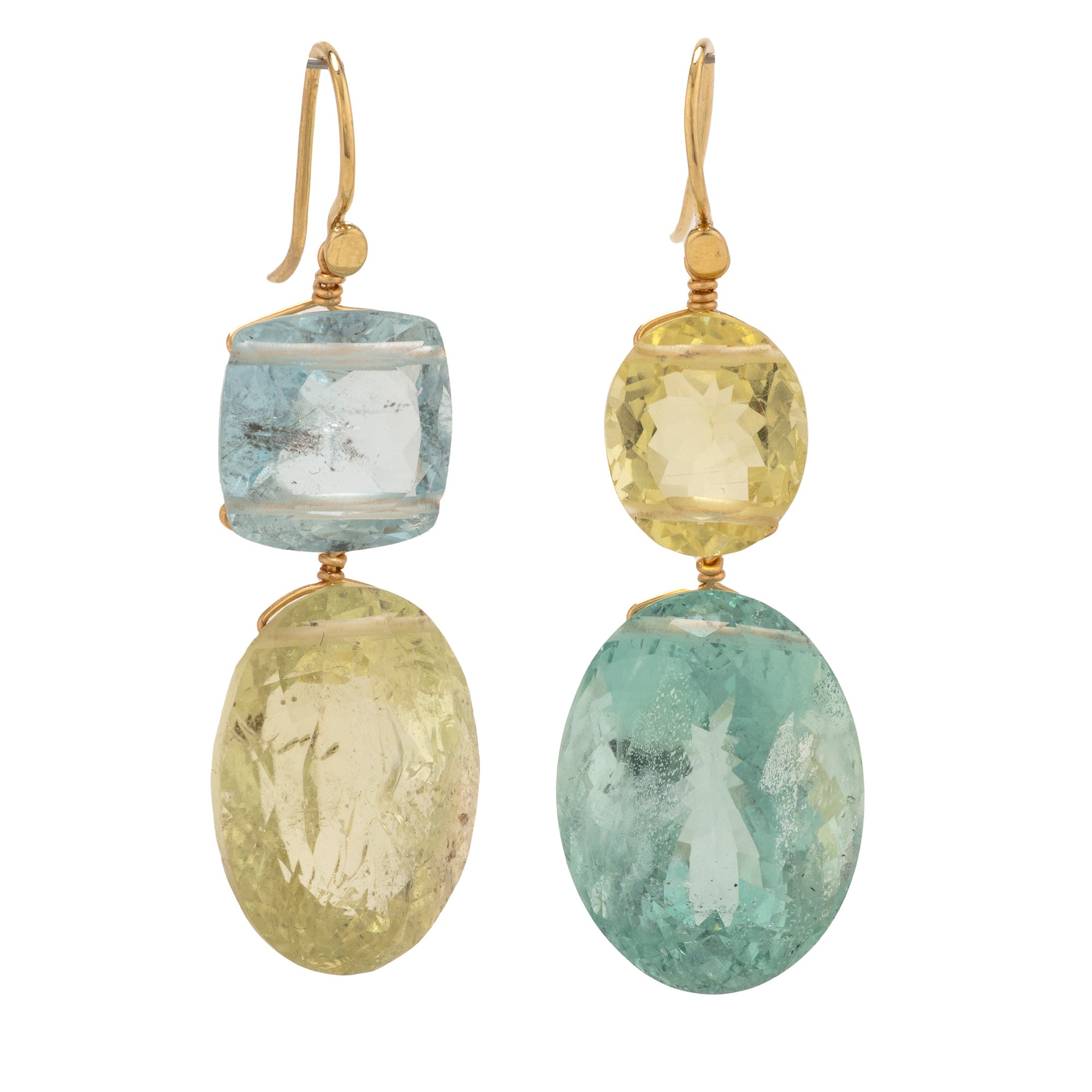 Gemini ii aquamarine earrings