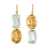 Oval ii aquamarine earrings