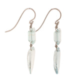 Dew ii rectangle aquamarine earrings