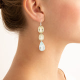 Tear iii aquamarine earrings