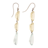 Tear iii aquamarine earrings