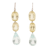 Tear iii aquamarine earrings