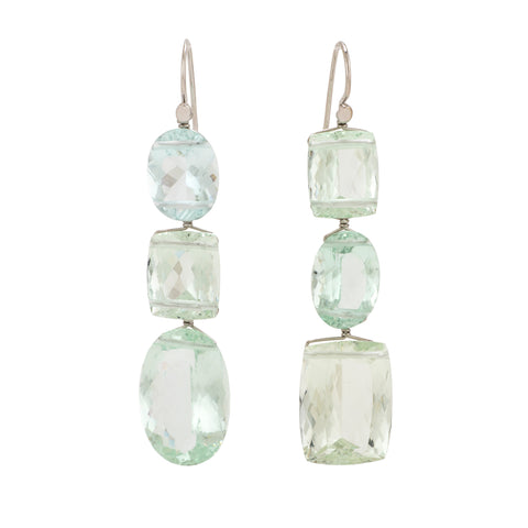 Shimmer III aquamarine earrings