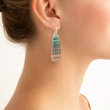 Saturn i chalcedony earrings