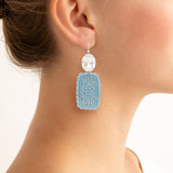 Carved ii Chalcedony earrings