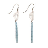 Carved ii Chalcedony earrings