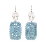 Carved ii Chalcedony earrings