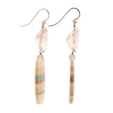 Saturn ii chalcedony earrings